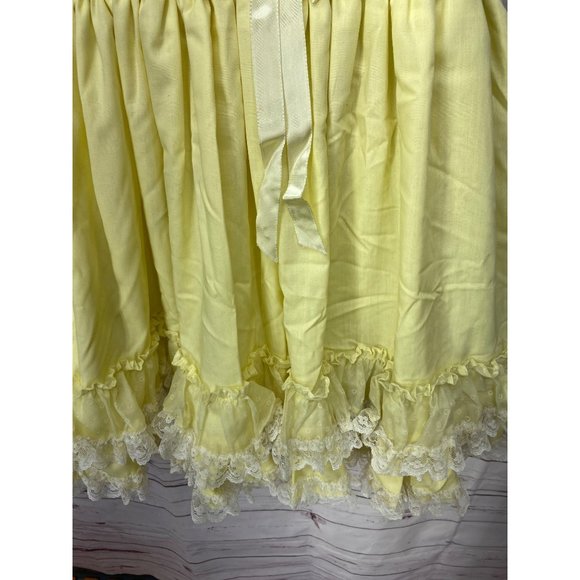 Vintage Better Made by Betty Oden Heirloom Yellow 6 Ruffle Lace Tulle Pageant Dr - Picture 6 of 11